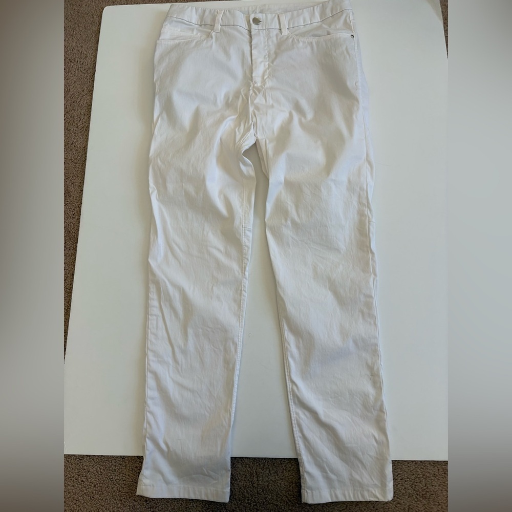 Lululemon Men ABC Slim Pant Size 32 White *see description - Picture 2 of 14